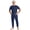 Dark Blue, variant on Adult Men Adaptive Clothes Anti-Strip Jumpsuit with Back-Zipper for Dementia Elderly and Special Needs Black XS