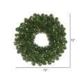 thumbnail image 2 of Vickerman 72" Oregon Fir Artificial Christmas Wreath, Warm White Single Mold LED Wide Angle Lights, 2 of 2