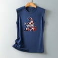 thumbnail image 4 of Usmisi 4th of July Tank Tops Comfy Breathable Loose Fit Patriotic Tshirts Vest Womens Fashion Independence Day Gnome Print Crewneck Sleeveless Summer Blouses Navy l, 4 of 4