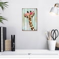 thumbnail image 3 of Elephant Stock Grunge Giraffe Floral Crown Wall Art - Vertical Canvas Wall Art - Kids Room Wall Decor - Animal Canvas - Gray And Brown Decor - 8" x 12", 3 of 8