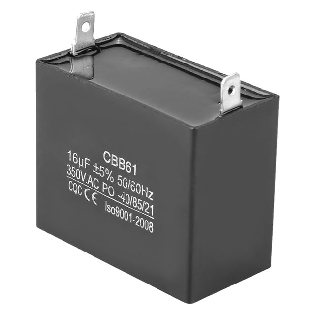 Condensador CBB61 ANGGREK CBB61 350V AC 16uF Negro