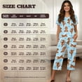 thumbnail image 7 of DISNIMO Dachshund Printed Women's Pajama Sets, Dog Paw Printed Sleepwear Soft 2 Piece Pjs Set Short Sleeve Tops and Capri Pant Lounge, L, 7 of 7