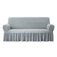 NICEEC Sofa Slipcover Grey Sofa Covers 1 Piece Easy Fitted Sofa Couch