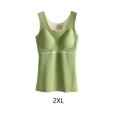 thumbnail image 2 of Sonducket Ropa interior térmica para niña, chaleco básico de fibra acrílica grueso de alta elasticidad para mantener el calor, Camisetas sin mangas Verde 2XL, 2 of 6