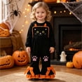 thumbnail image 5 of KPOPLK Toddler Girls Halloween Cat Bib Overalls Jumpsuit Adjustable Straps Casual Long Pants for Fall Holiday,Size 4-5 Years, 5 of 6