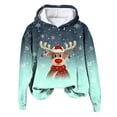 thumbnail image 4 of Futezty Christmas Sweaters for Women 2024 Fleece Winter Warm Hoodie Long Sleeve Crewneck Pullover Sweatshirts, 4 of 4