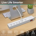 thumbnail image 2 of iHome IH-SW007-199 Flow 3 ft. 6-Outlets Smart Surge Protector, 2 of 9