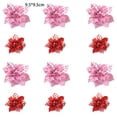 thumbnail image 2 of Hollow Simulation Christmas Flowers Decor Artificial Flowers for Christmas Wreath Tree Decor 12 pcs, 2 of 5