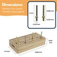 thumbnail image 2 of WE Games Mini Travel Wood  Folding Cribbage Board - 2 Player - Metal Pegs, 2 of 10
