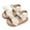 White, variant on Zecgelong Summer Children Toddler Shoes Girls Sandals Flat Bottom Lightweight Open Toe Breathable Comfortable Solid Color Bow Hook Loop Buckle Strap Baby Sandals For Girls Size 4 Brown