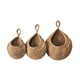 thumbnail image 2 of 3 cestas colgantes de pared para almacenar frutas, cestas de algodón bohemias, pequeñas para colgar en la pared. Marrón, 2 of 9