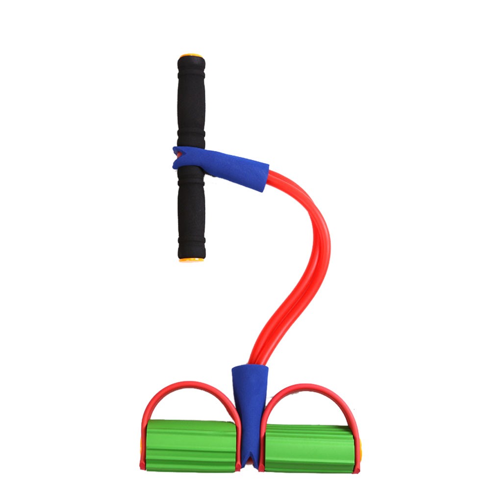 Ankle Puller Sit Up Mat Pull Rope Foot Pedal Exerciser Fitness