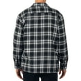 thumbnail image 6 of Alpine Swiss Mens Felix Fleece Lined Flannel Jacket Heavyweight Zip-Up Plaid Shirt Shacket Warm Winter Outerwear BKGY .XL, 6 of 7