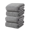 thumbnail image 1 of Toallas de baño Kabnic - 4 piezas de terciopelo coral, absorbentes, de secado rápido, chal de playa, toalla de baño grande, color gris, 1 of 8