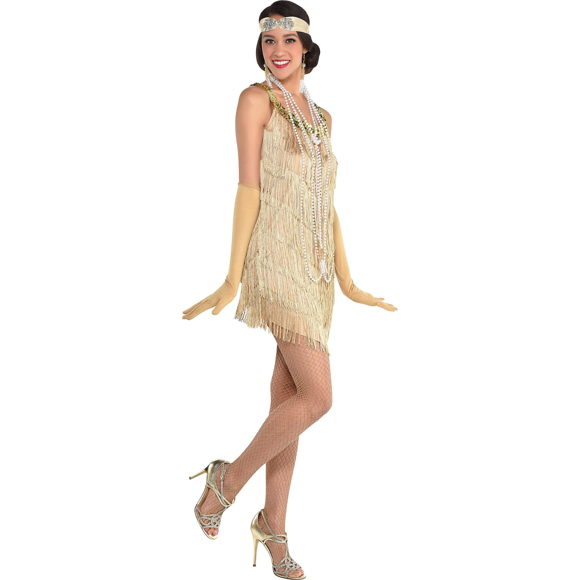 LVOW Women 1920s Tassels Straps Dress Gatsby Cocktail Party Fringed Costume Flapper Dresses with Headband