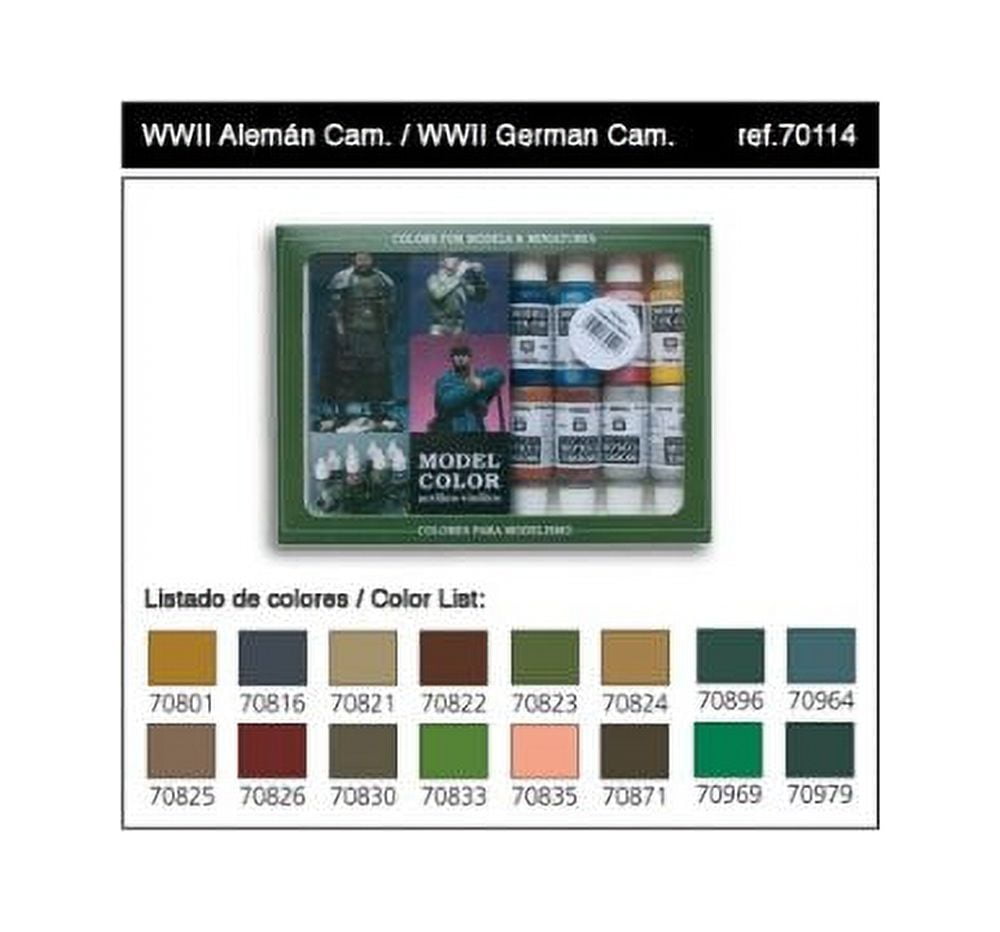Model Color Paint Set - WWII German Camouflage Colors