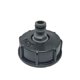 thumbnail image 1 of Tapa de tanque IBC, conector/tapón de boquilla IBC S60x6, diámetro de salida de 1/2", diámetro de entrada de 60 mm para válvula de tanque IBC - Negro, 1 of 5