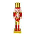 thumbnail image 3 of Nutcracker Figurine Christmas Nutcracker Puppet Wooden Material Holiday Decoration for Office Tabletop Shelf Home, 3 of 9