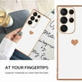thumbnail image 5 of Dteck for Samsung Galaxy S23 Ultra 6.8 inch Case, Love Heart Plating Girly Women Cute Luxury Lens Protection Soft TPU Bumper with 4 Corners Shockproof Protection Cover Case, White, 5 of 7