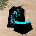 thumbnail image 6 of successthop Tankini Swimsuits for Women Floral Bathing Set Tank Top Sleeveless Shorts Swimwear Adjustable Straps 2 Piece, 6 of 7