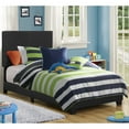 thumbnail image 2 of A Line Furniture Modern Design Black Leatherette Upholstered Bed Queen, 2 of 4