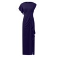 thumbnail image 4 of Durtebeua Women's Split Bodycon Mermaid Evening Cocktail Long Dress Blue,2XL, 4 of 5