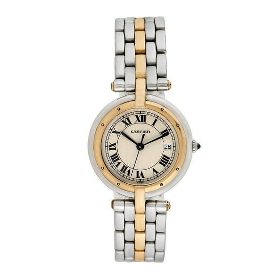 Pre-Owned Cartier Women's Panthere 29mm 18K Yellow Gold and Stainless Steel Wristwatch