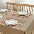 thumbnail image 3 of Pioneer Flower Floral Print Pattern Summer Placemats Table Placemats Set Of 4-Linen Kitchen Washable Placemats Table Mats 12x18 Inch Non-Slip Heat Resistant, 3 of 5