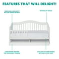 Dream on Me Toddler Day Bed with Storage, White
