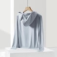 thumbnail image 7 of GaThRRgYP Women's Summer Sun Shield Coat for Daily Wear,Woman Casual Solid Sports Hooded Long Sleeve Zipper Sun-proof High Elastic Silver XXL, 7 of 7