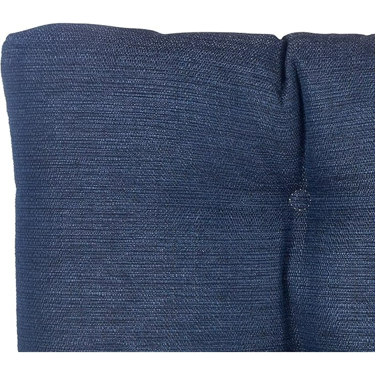 The Gripper Tufted Bench Cushion, 33 Inches, Indigo photo 3