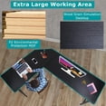 thumbnail image 7 of Computer Desk Gaming Desk Office L Shaped Desk PC Wood Home Large Work Space Corner Study Desk Workstation (Black), 7 of 7