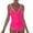 Hot Pink, variant on Womens Monokini Swimwear Solid Color with Asymmetric Cut One Piece Bathing Suit for Swimming Sunbathing,Hot Pink,S