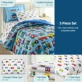 thumbnail image 6 of Wildkin Kids 5 Pc Twin Cotton Bed in a Bag for Boys & Girls (Trains, Planes & Trucks Blue), 6 of 6
