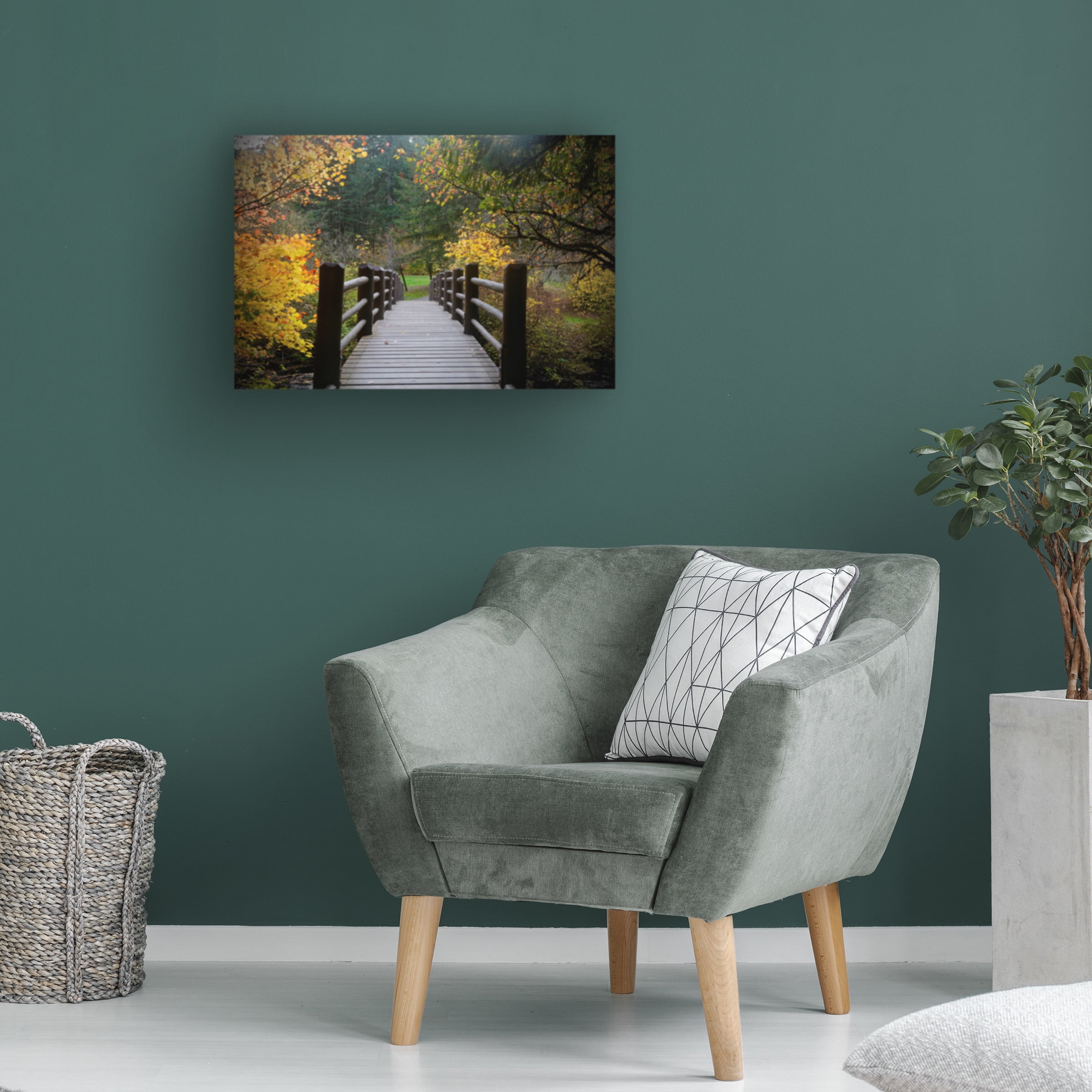 Susan Vizvary Photography 'Autumns Bridge' Canvas Art