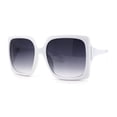 thumbnail image 3 of Womens Mod Oversized Rectangle Chic Sunglasses White Smoke, 3 of 4