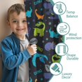 thumbnail image 3 of Blackout Kids Curtains,DarkBlue Dinosaurs Words Pattern Childrens Insulated Curtains Set Of 2,Bedroom Essentials,Toddler Room Decor 42"x84", 3 of 5