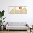 thumbnail image 1 of Arte de Pared de Metal Macarena 3 Piezas Dibujo Lineal Minimalista Oro 30 cm x 40 cm, 1 of 8