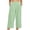 Light Green, variant on LEKODE Women's Wide Leg Pants High Waist Casual Loose Cropped Trousers Solid Color Lightweight Daily Work with Pockets Blue L
