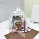 thumbnail image 5 of Bolsa de Mujeres de Pvc, Mochila Transparente Mochila Impermeable de Tela de Plástico, Bolsa de Alumnos de Color Caramelo de Gran Capacidad, 22x18x10cm, 5 of 6