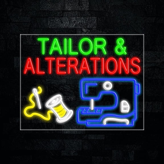 Tailor & Alterations LED Neon Sign 28"L x 22"H #31788