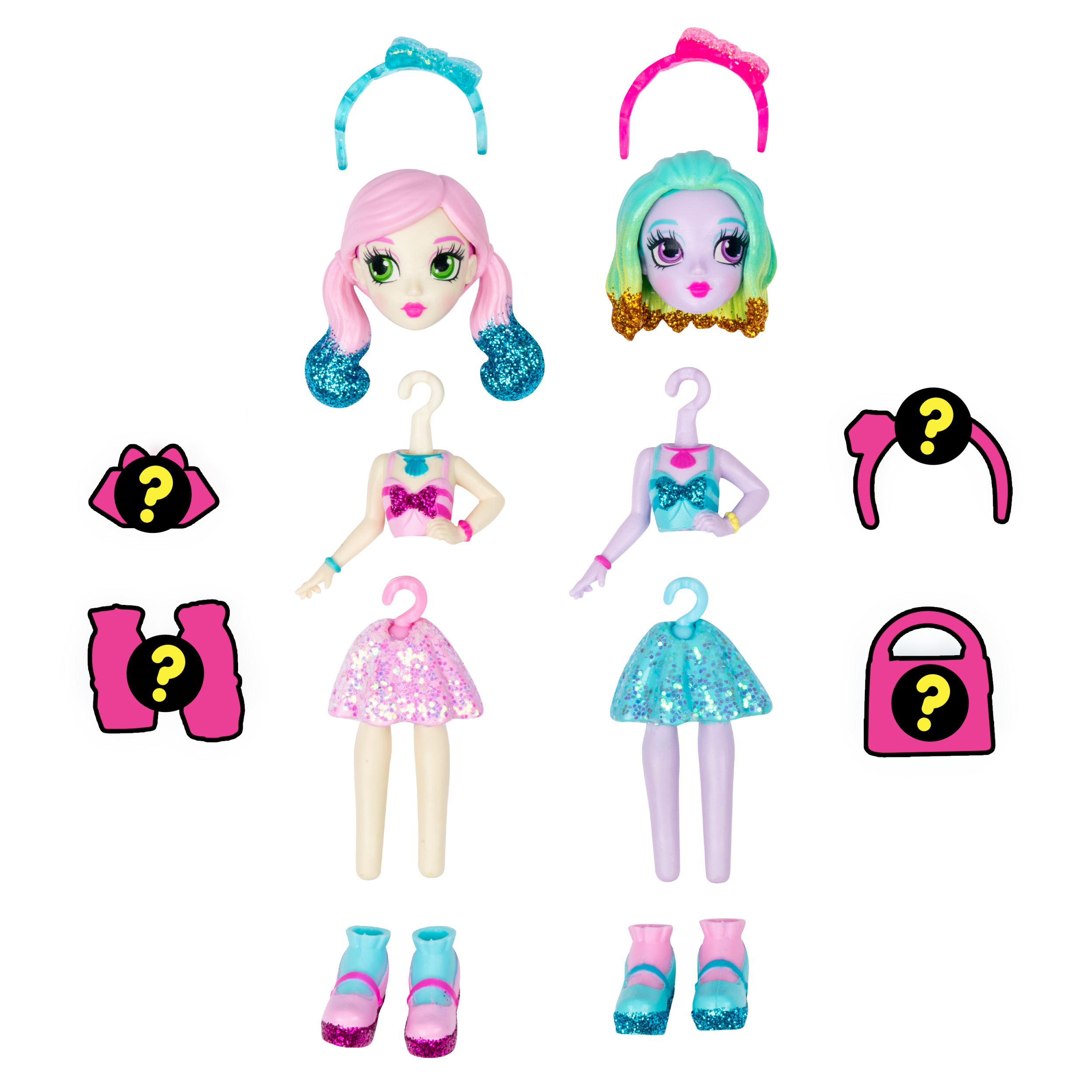 Off The Hook Style BFFs, Naia & Jenni (Spring Dance), 4-inch Small Dolls , for Girls Aged 5 and up - image 2 of 8