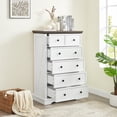 thumbnail image 2 of Leumius 6 Drawer Dresser for Bedroom,Tall Chest of Drawers Closet Organizers Storage Clothes,Storage Cabine for Living Room,Entryway,White, 2 of 8
