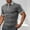 (Casual 53)Dark Gray, variant on Men's Short Sleeve T-Shirts Summer Casual T-Shirt Loose Color Blocked Pearl Small Twill Turndown Collar Tops Shirt
