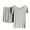 Gray, variant on DeHolifer Women Pajamas Set Short Sleeve Crewneck Solid Color Tops   Shorts Summer Casual 2 Piece Outfit White XL