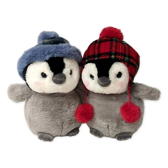 Set of 2 CHAZ & CHUCKY CHILLIN' CHICK Winter Penguins 10" Stuffed Plush, Aurora
