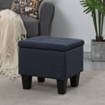 thumbnail image 5 of 3 in 1 Combination Ottoman, Large Storage Ottoman Bench Set, Tufted Ottoman Linen Bench, Lift Top Storage Ottoman Footrest Stool, Coffee Table for Living Room Entryway Hallway Bedroom, Dark Blue, 5 of 8