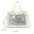 thumbnail image 3 of Trendy Itabag Clear Window Shoulder Bags Casual Handbag Crossbody Purse Perfect for Showcasing Pins and Accessories, 3 of 9