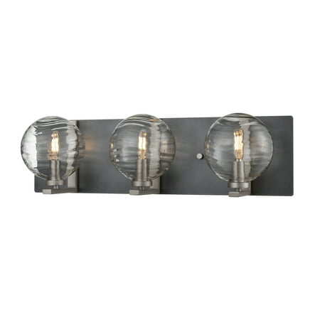 

Tropea 3 Light Vanity Chrome with Ripple Glass
