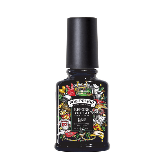 Poo-Pourri, Flushdown, 2oz, Before-You-Go Toilet Spray, Oak Moss Grass and Citrus, Essential Oils, Natural, Non Aerosol, Air Freshener